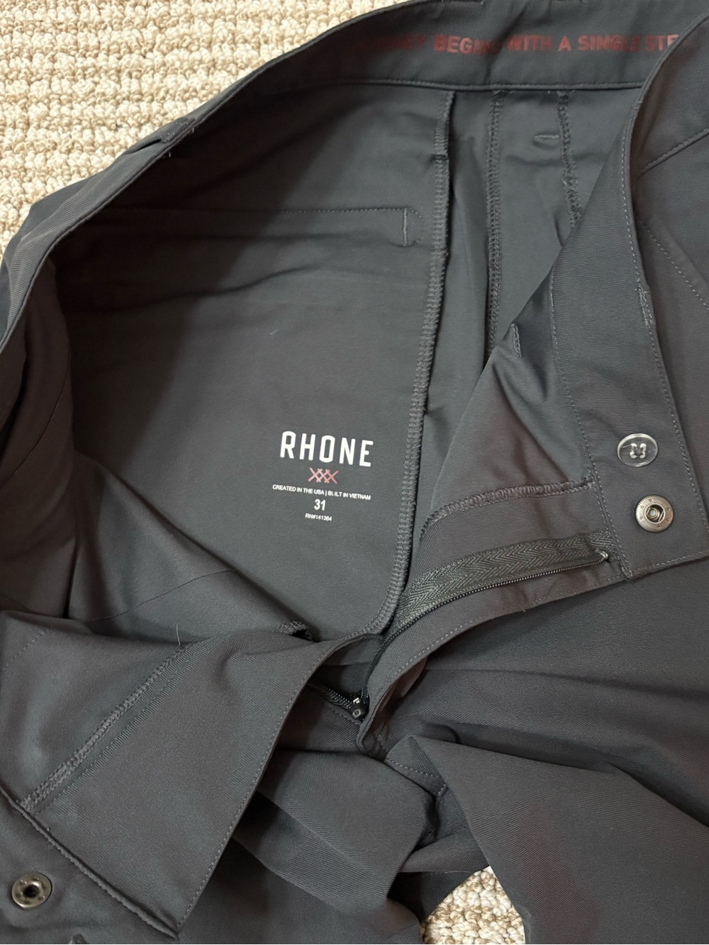 Rhone City Pants 31x32 Black Slim Straight-Leg - Picture 3 of 9